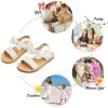 imageFelix ampamp Flora Toddler Girl Sandals  Flower Girl Dress Shoes Open Toe Little Kid Summer FlatsBc216ivory White