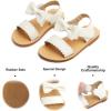 imageFelix ampamp Flora Toddler Girl Sandals  Flower Girl Dress Shoes Open Toe Little Kid Summer FlatsBc216ivory White