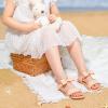 imageFelix ampamp Flora Toddler Girl Sandals  Flower Girl Dress Shoes Open Toe Little Kid Summer FlatsBc244nude