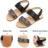 imageFelix ampamp Flora Toddler Girl Sandals  Flower Girl Dress Shoes Open Toe Little Kid Summer FlatsBc251glitter Black