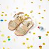 imageFelix ampamp Flora Toddler Girl Sandals  Flower Girl Dress Shoes Open Toe Little Kid Summer FlatsBc251glitter Gold