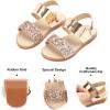 imageFelix ampamp Flora Toddler Girl Sandals  Flower Girl Dress Shoes Open Toe Little Kid Summer FlatsBc251glitter Pink