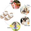 imageFelix ampamp Flora Toddler Girl Sandals  Flower Girl Dress Shoes Open Toe Little Kid Summer FlatsBc251glitter White
