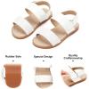 imageFelix ampamp Flora Toddler Girl Sandals  Flower Girl Dress Shoes Open Toe Little Kid Summer FlatsBc251glitter White