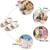 imageFelix ampamp Flora Toddler Girl Sandals  Flower Girl Dress Shoes Open Toe Little Kid Summer FlatsBc251multicolor White