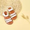 imageFelix ampamp Flora Toddler Girl Sandals  Flower Girl Dress Shoes Open Toe Little Kid Summer FlatsBc285white