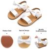 imageFelix ampamp Flora Toddler Girl Sandals  Flower Girl Dress Shoes Open Toe Little Kid Summer FlatsBc288white