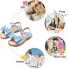 imageFelix ampamp Flora Toddler Girl Sandals  Flower Girl Dress Shoes Open Toe Little Kid Summer FlatsBc291blue