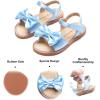 imageFelix ampamp Flora Toddler Girl Sandals  Flower Girl Dress Shoes Open Toe Little Kid Summer FlatsBc291blue