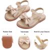 imageFelix ampamp Flora Toddler Girl Sandals  Flower Girl Dress Shoes Open Toe Little Kid Summer FlatsBc291dark Nude