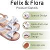 imageFelix ampamp Flora Toddler Girl Sandals  Flower Girl Dress Shoes Open Toe Little Kid Summer FlatsBc291grey