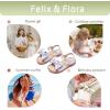 imageFelix ampamp Flora Toddler Girl Sandals  Flower Girl Dress Shoes Open Toe Little Kid Summer FlatsBc291grey
