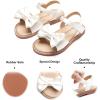 imageFelix ampamp Flora Toddler Girl Sandals  Flower Girl Dress Shoes Open Toe Little Kid Summer FlatsBc291ivory White