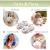 imageFelix ampamp Flora Toddler Girl Sandals  Flower Girl Dress Shoes Open Toe Little Kid Summer FlatsBc291light Blue