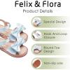imageFelix ampamp Flora Toddler Girl Sandals  Flower Girl Dress Shoes Open Toe Little Kid Summer FlatsBc291light Blue