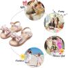 imageFelix ampamp Flora Toddler Girl Sandals  Flower Girl Dress Shoes Open Toe Little Kid Summer FlatsBc291pink
