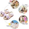 imageFelix ampamp Flora Toddler Girl Sandals  Flower Girl Dress Shoes Open Toe Little Kid Summer FlatsBc291purple