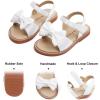 imageFelix ampamp Flora Toddler Girl Sandals  Flower Girl Dress Shoes Open Toe Little Kid Summer FlatsBc291white