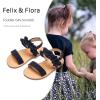 imageFelix ampamp Flora Toddler Girl Sandals  Flower Girl Dress Shoes Open Toe Little Kid Summer FlatsBc300black