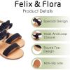 imageFelix ampamp Flora Toddler Girl Sandals  Flower Girl Dress Shoes Open Toe Little Kid Summer FlatsBc300black