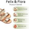 imageFelix ampamp Flora Toddler Girl Sandals  Flower Girl Dress Shoes Open Toe Little Kid Summer FlatsBc300bright Gold