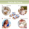 imageFelix ampamp Flora Toddler Girl Sandals  Flower Girl Dress Shoes Open Toe Little Kid Summer FlatsBc300fl Blue