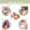 imageFelix ampamp Flora Toddler Girl Sandals  Flower Girl Dress Shoes Open Toe Little Kid Summer FlatsBc300fl Brown