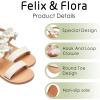 imageFelix ampamp Flora Toddler Girl Sandals  Flower Girl Dress Shoes Open Toe Little Kid Summer FlatsBc300fl Ivory White