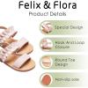 imageFelix ampamp Flora Toddler Girl Sandals  Flower Girl Dress Shoes Open Toe Little Kid Summer FlatsBc300fl Light Pink