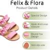 imageFelix ampamp Flora Toddler Girl Sandals  Flower Girl Dress Shoes Open Toe Little Kid Summer FlatsBc300fl Pink