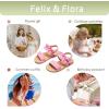 imageFelix ampamp Flora Toddler Girl Sandals  Flower Girl Dress Shoes Open Toe Little Kid Summer FlatsBc300fl Pink