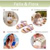 imageFelix ampamp Flora Toddler Girl Sandals  Flower Girl Dress Shoes Open Toe Little Kid Summer FlatsBc300fl Purple