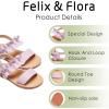 imageFelix ampamp Flora Toddler Girl Sandals  Flower Girl Dress Shoes Open Toe Little Kid Summer FlatsBc300fl Purple