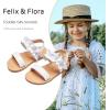 imageFelix ampamp Flora Toddler Girl Sandals  Flower Girl Dress Shoes Open Toe Little Kid Summer FlatsBc300fl White