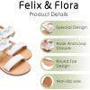 imageFelix ampamp Flora Toddler Girl Sandals  Flower Girl Dress Shoes Open Toe Little Kid Summer FlatsBc300fl White