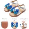 imageFelix ampamp Flora Toddler Girl Sandals  Flower Girl Dress Shoes Open Toe Little Kid Summer FlatsBc305blue