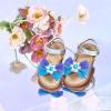 imageFelix ampamp Flora Toddler Girl Sandals  Flower Girl Dress Shoes Open Toe Little Kid Summer FlatsBc305blue