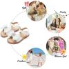 imageFelix ampamp Flora Toddler Girl Sandals  Flower Girl Dress Shoes Open Toe Little Kid Summer FlatsBc305white