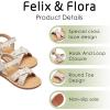 imageFelix ampamp Flora Toddler Girl Sandals  Flower Girl Dress Shoes Open Toe Little Kid Summer FlatsBc309beige