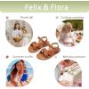 imageFelix ampamp Flora Toddler Girl Sandals  Flower Girl Dress Shoes Open Toe Little Kid Summer FlatsBc309brown