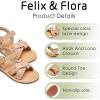 imageFelix ampamp Flora Toddler Girl Sandals  Flower Girl Dress Shoes Open Toe Little Kid Summer FlatsBc309nude