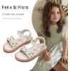 imageFelix ampamp Flora Toddler Girl Sandals  Flower Girl Dress Shoes Open Toe Little Kid Summer FlatsBc317beige