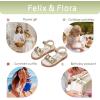 imageFelix ampamp Flora Toddler Girl Sandals  Flower Girl Dress Shoes Open Toe Little Kid Summer FlatsBc317gold