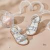 imageFelix ampamp Flora Toddler Girl Sandals  Flower Girl Dress Shoes Open Toe Little Kid Summer FlatsBc317silver