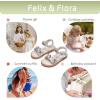 imageFelix ampamp Flora Toddler Girl Sandals  Flower Girl Dress Shoes Open Toe Little Kid Summer FlatsBc317silver
