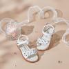 imageFelix ampamp Flora Toddler Girl Sandals  Flower Girl Dress Shoes Open Toe Little Kid Summer FlatsBc317white