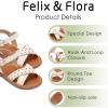 imageFelix ampamp Flora Toddler Girl Sandals  Little Girl Easter Summer Dress Shoes Lightweight Open Toe Beach HolidayBc219beige
