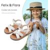 imageFelix ampamp Flora Toddler Girl Sandals  Little Girl Easter Summer Dress Shoes Lightweight Open Toe Beach HolidayBc219ivory White