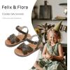 imageFelix ampamp Flora Toddler Girl Sandals  Little Girl Easter Summer Dress Shoes Lightweight Open Toe Beach HolidayBc219olive Green