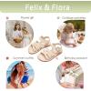 imageFelix ampamp Flora Toddler Girl Sandals  Little Girl Easter Summer Dress Shoes Lightweight Open Toe Beach HolidayBc222apricot